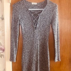 Heather grey stretchy dress
